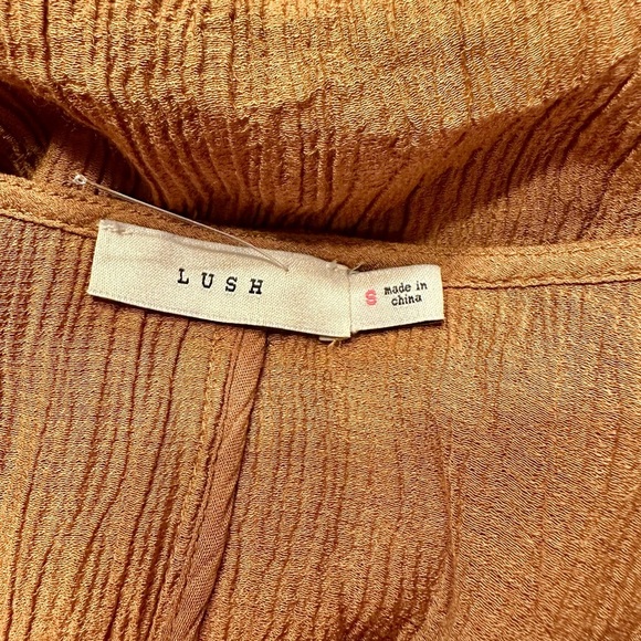 Women’s LUSH Brown Button-Down Mini Dress - Size Small - Nice - Picture 4 of 5